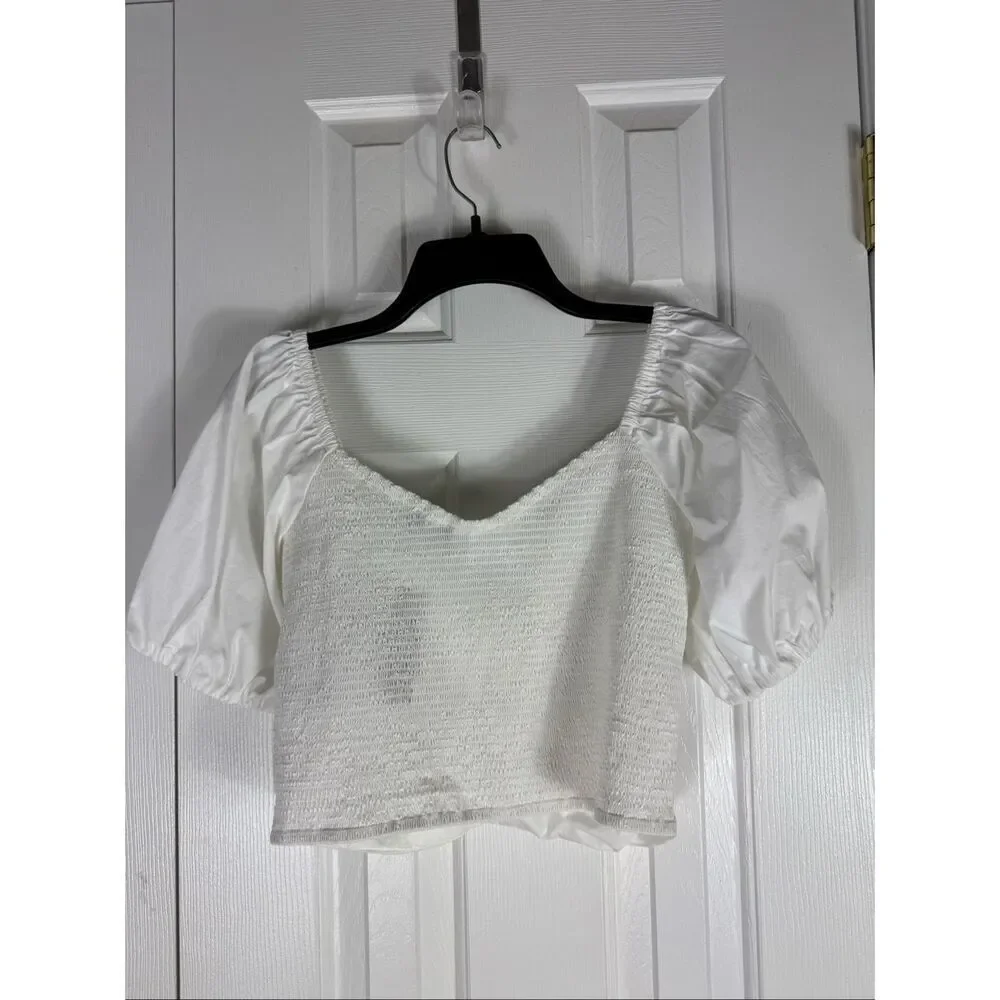 NWT Jcrew Womens White Blouse Size M